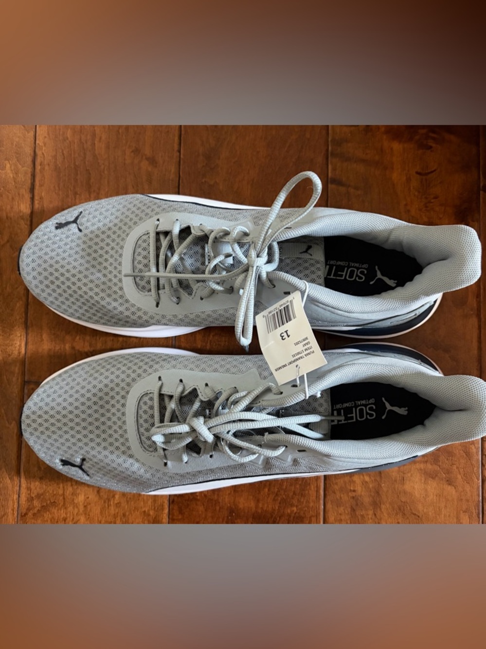 ❤️Puma Men's Light Gray Mesh Lace-Up Sneakers Athletic Shoe New size 13 - Picture 2 of 12